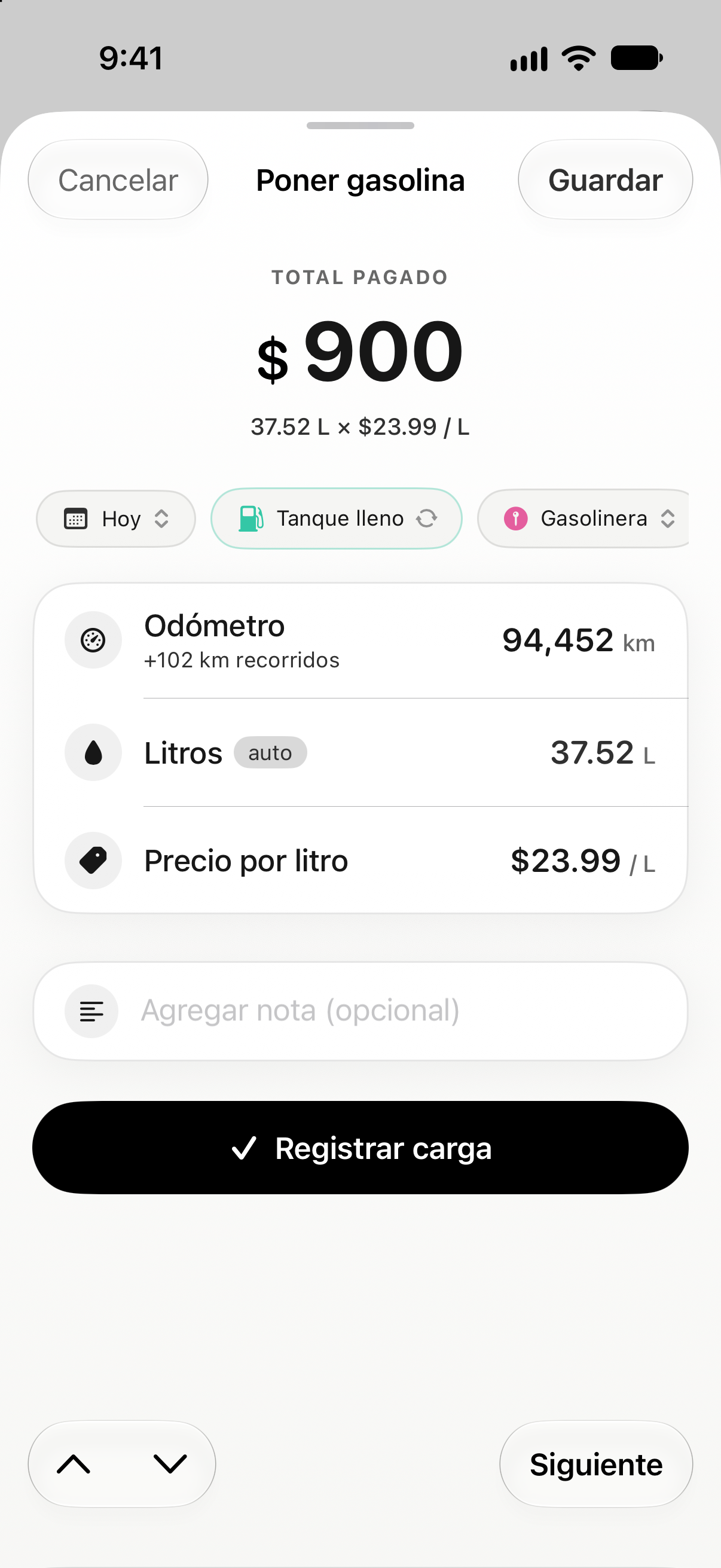 Vista previa interactiva de Tramo